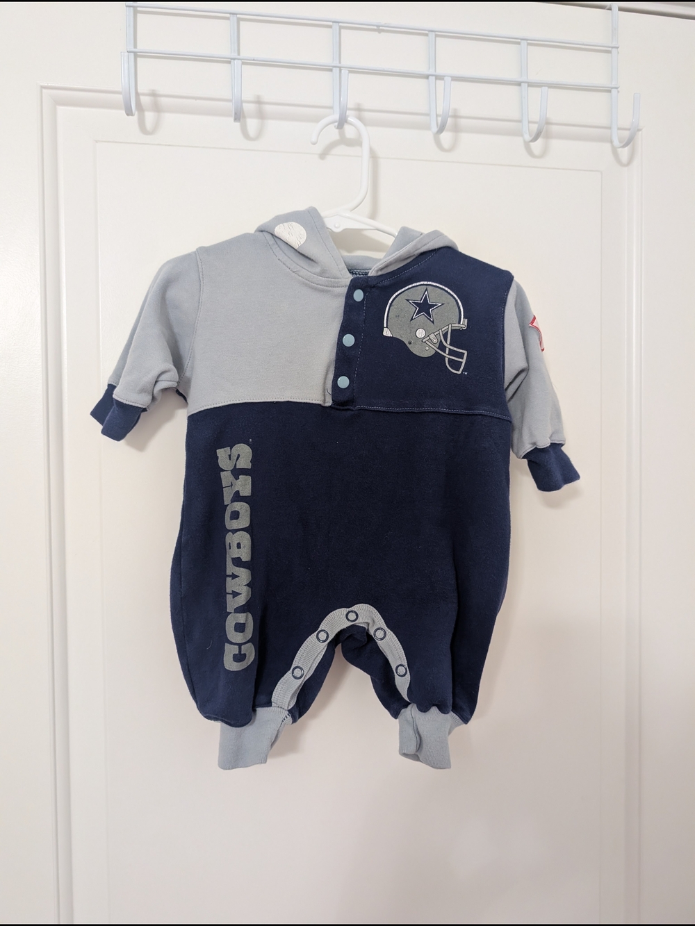Vintage NFL Navy Hooded Jumpsuit Size 3-6m Game Day